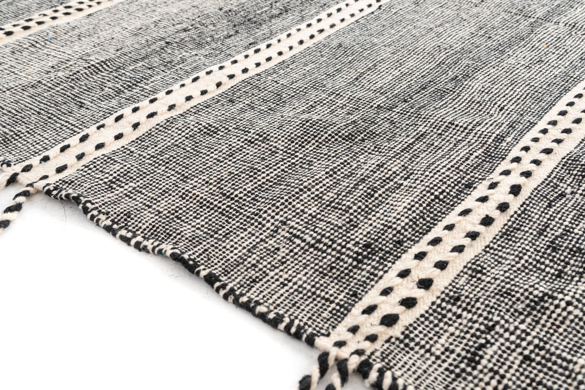 6' 2 x 9' 7 Hand Knotted Moroccan Wool Rug