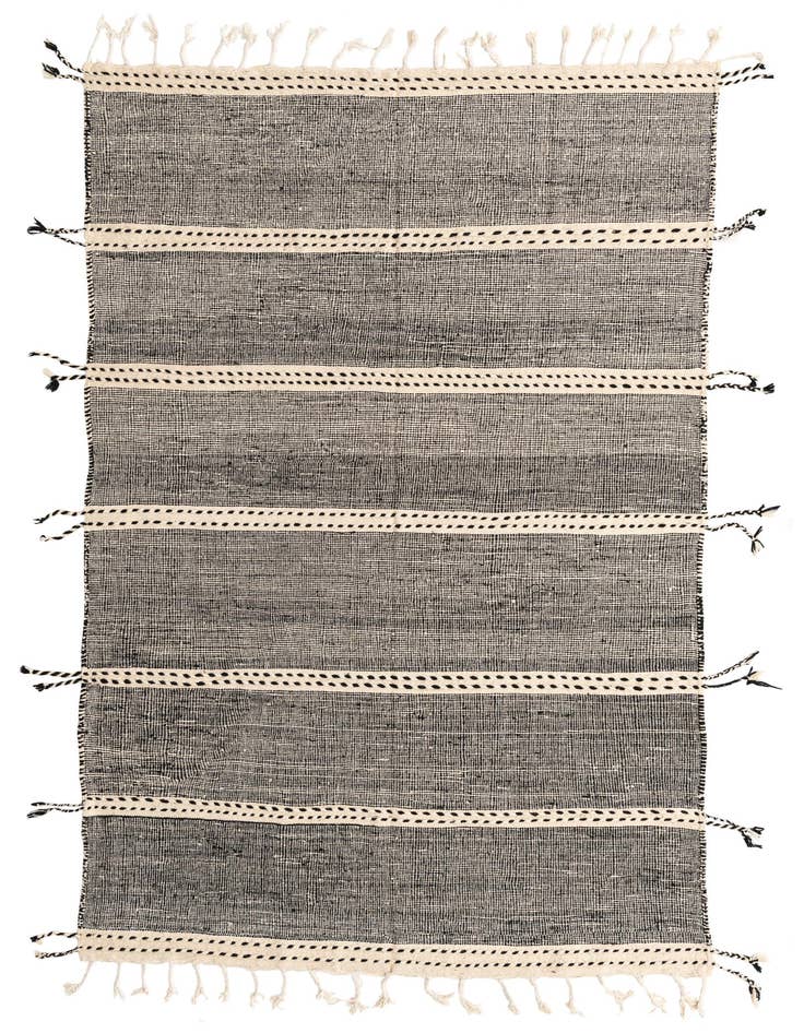 Detail image of 6' 2 x 9' 7 Hand Knotted Moroccan Wool Rug