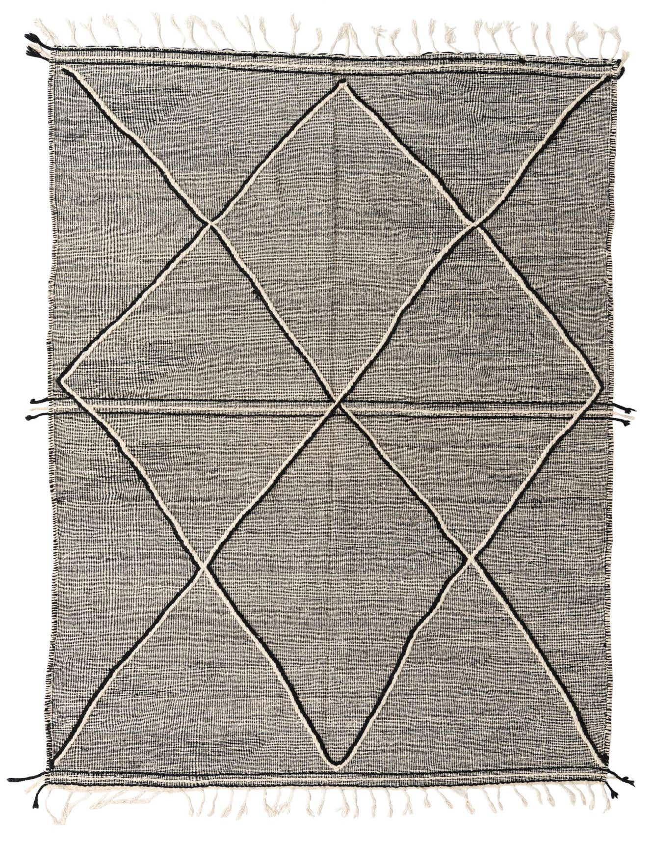 6' 6 x 9' 9 Hand Knotted Moroccan Wool Rug