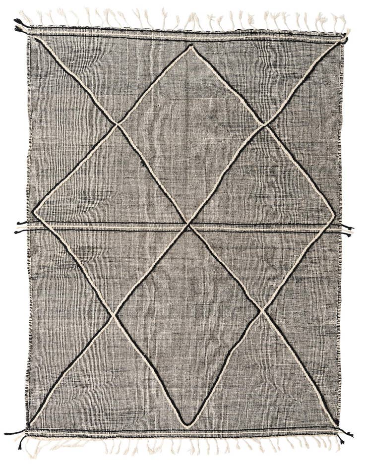 Detail image of 6' 6 x 9' 9 Hand Knotted Moroccan Wool Rug