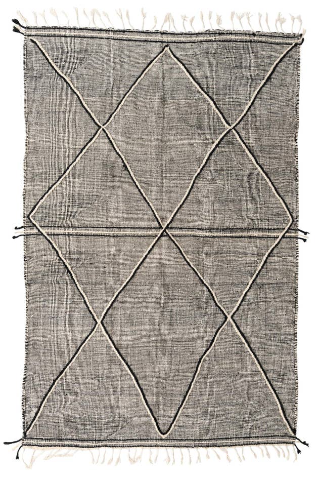 Detail image of 6' 6 x 9' 9 Hand Knotted Moroccan Wool Rug
