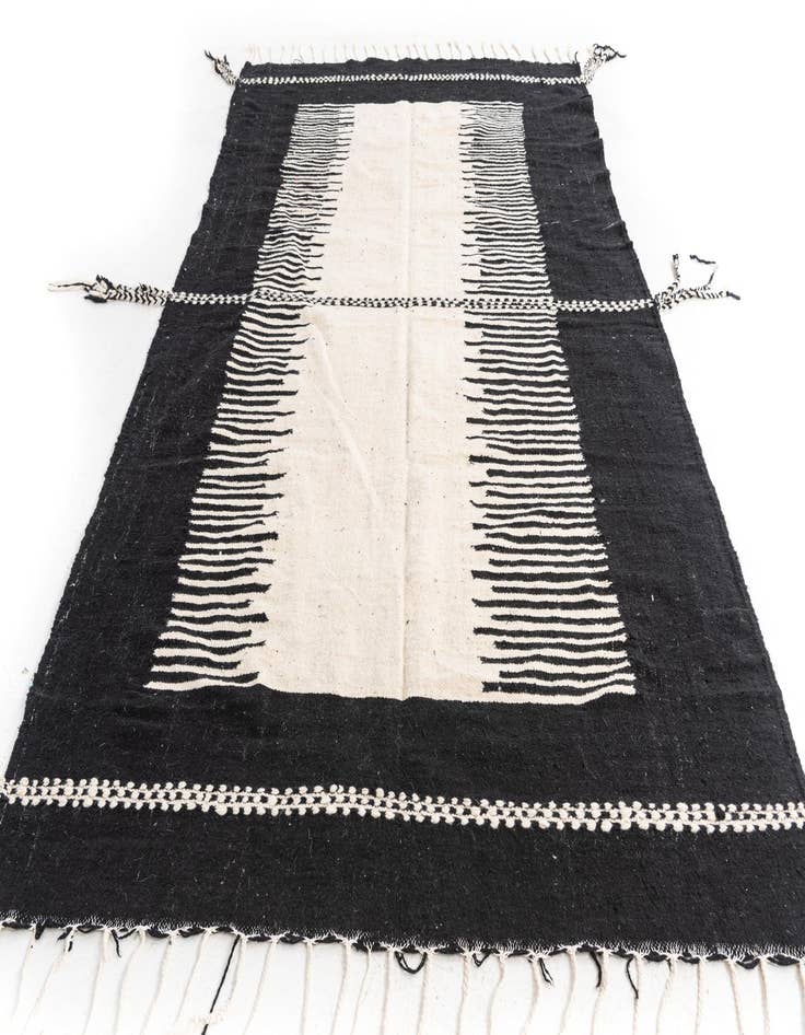 Detail image of 6' 4 x 10' 8  Hand Knotted Moroccan Wool Rug