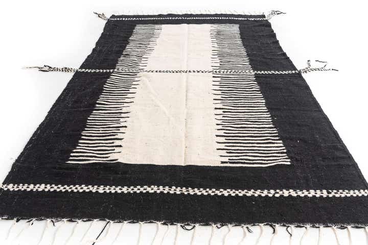 6' 4 x 10' 8 Hand Knotted Moroccan Wool Rug