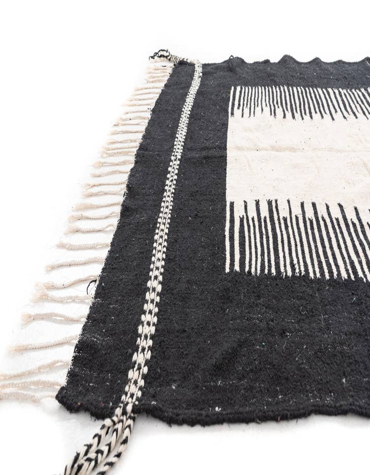 Detail image of 6' 4 x 10' 8  Hand Knotted Moroccan Wool Rug