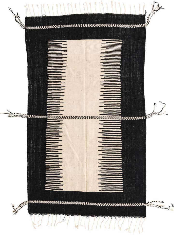 6' 4 x 10' 8 Hand Knotted Moroccan Wool Rug
