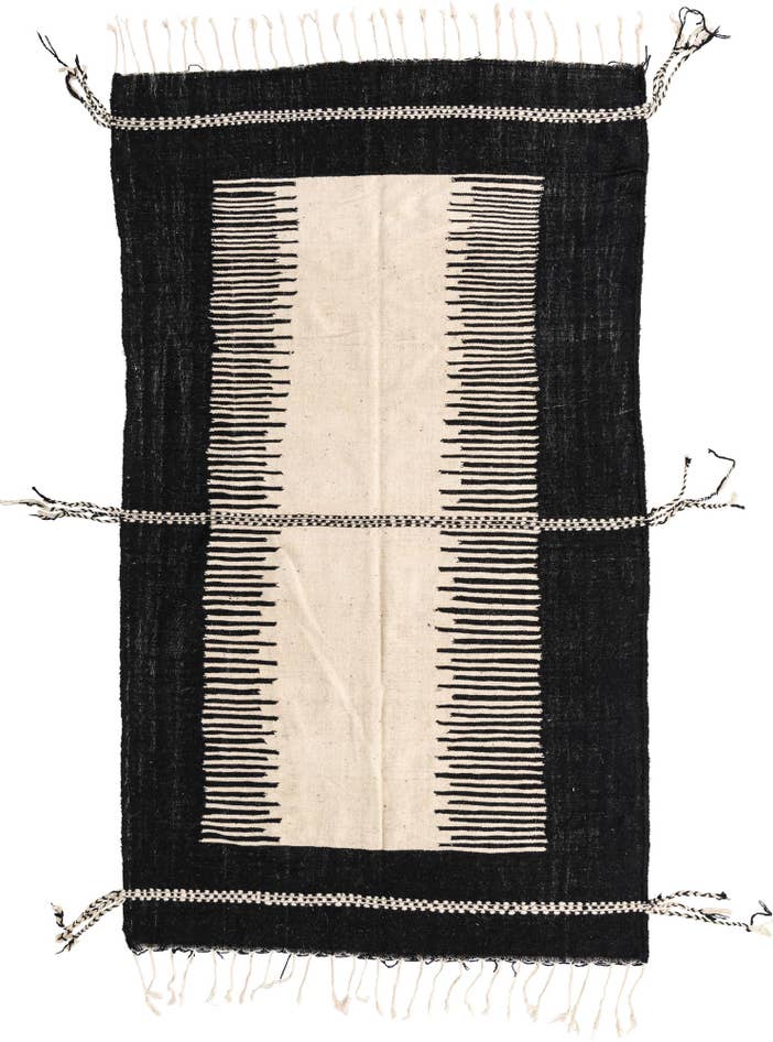 Detail image of 6' 4 x 10' 8 Hand Knotted Moroccan Wool Rug