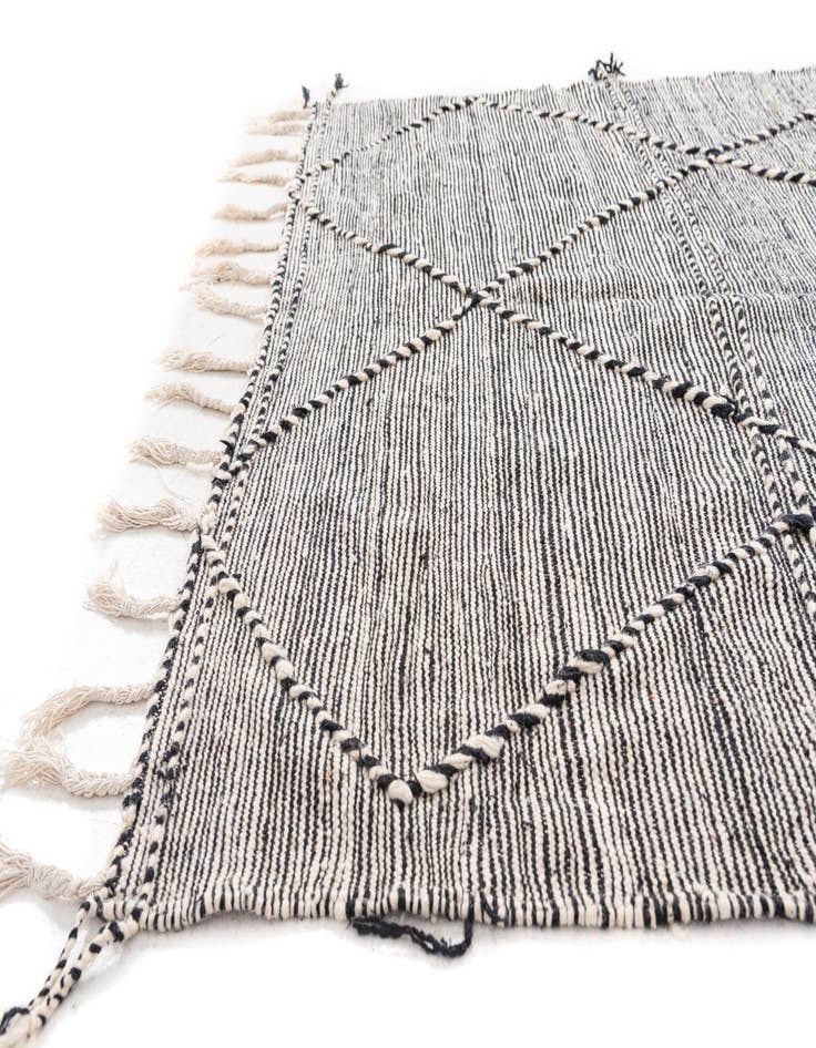 Detail image of 6' 3 x 10' 2  Hand Knotted Moroccan Wool Rug