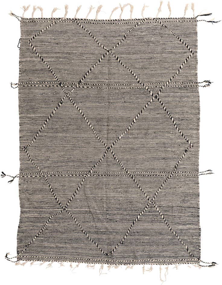 Detail image of 6' 3 x 10' 2 Hand Knotted Moroccan Wool Rug