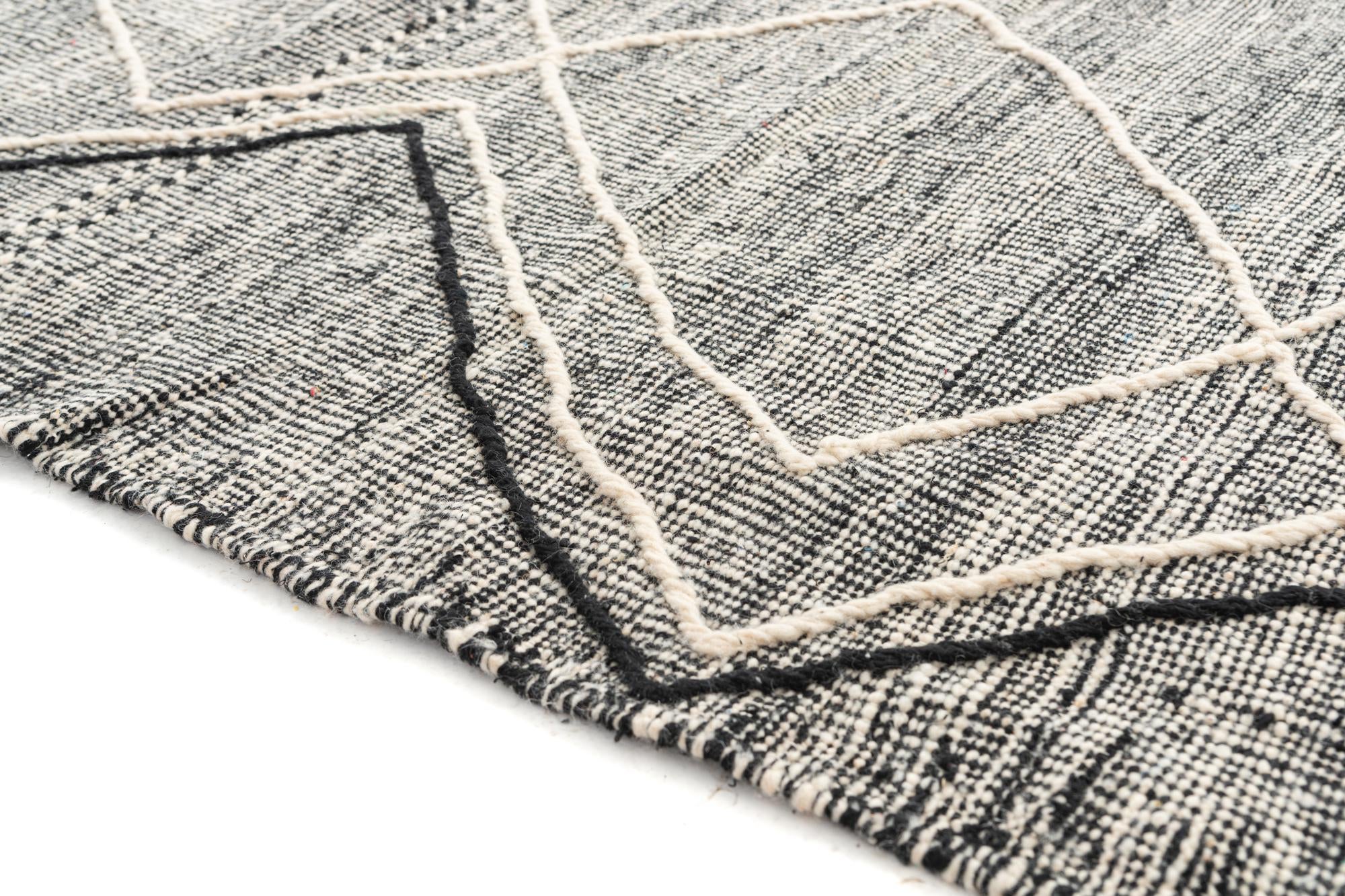6' 8 x 10' 4 Hand Knotted Moroccan Wool Rug