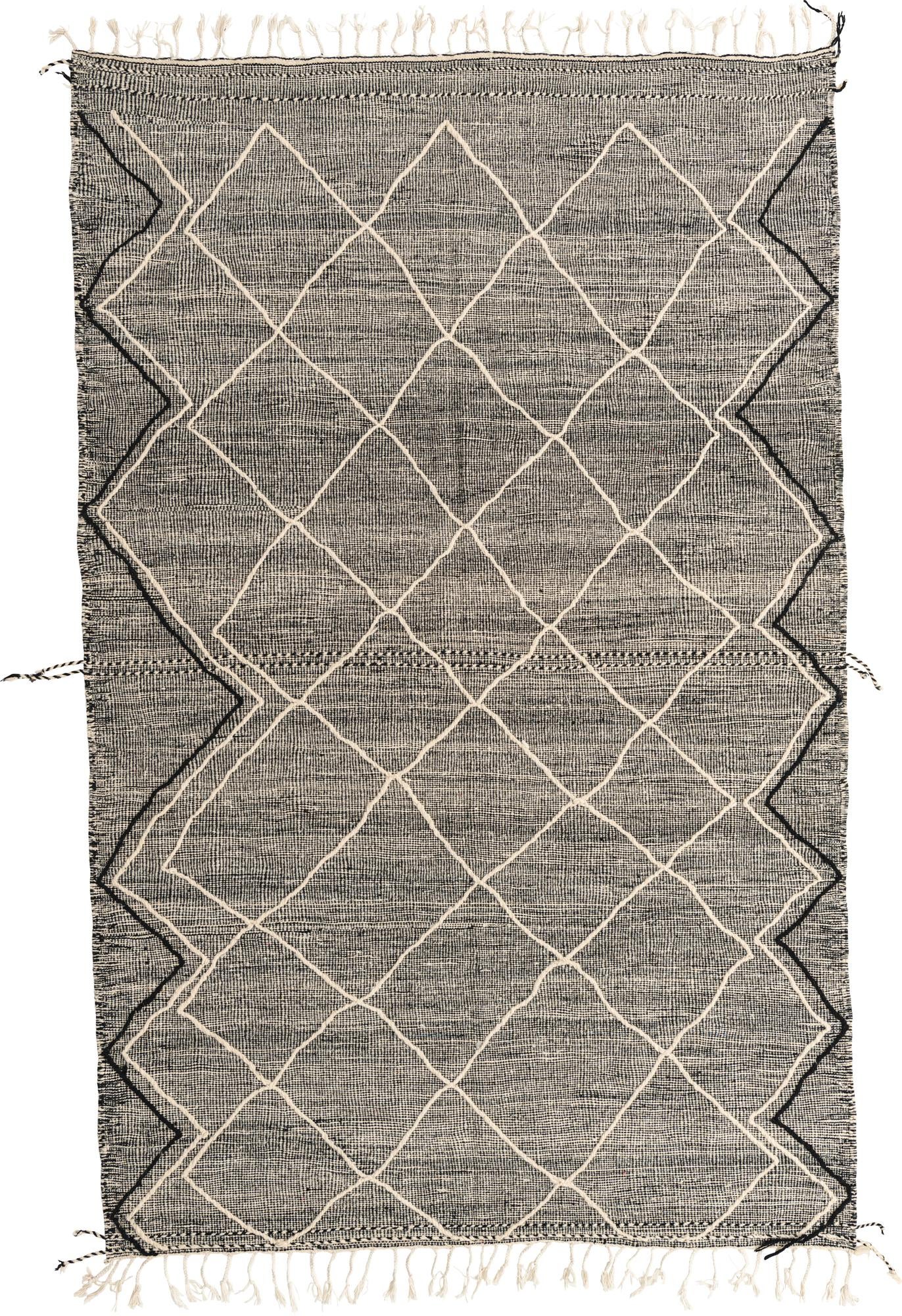 6' 8 x 10' 4 Hand Knotted Moroccan Wool Rug