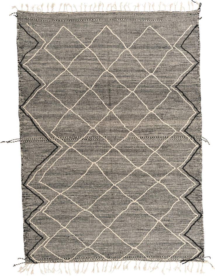 Detail image of 6' 8 x 10' 4 Hand Knotted Moroccan Wool Rug