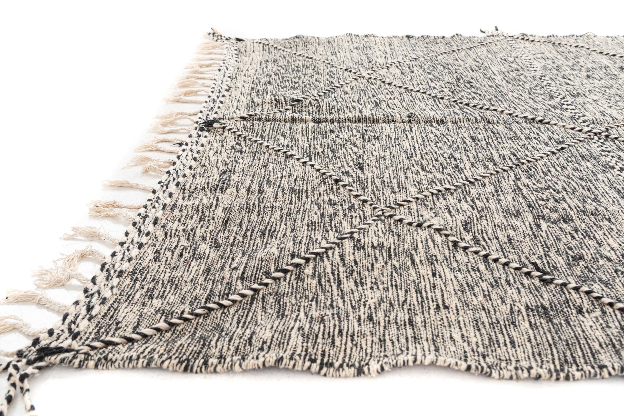 6' 5 x 9' Hand Knotted Moroccan Wool Rug