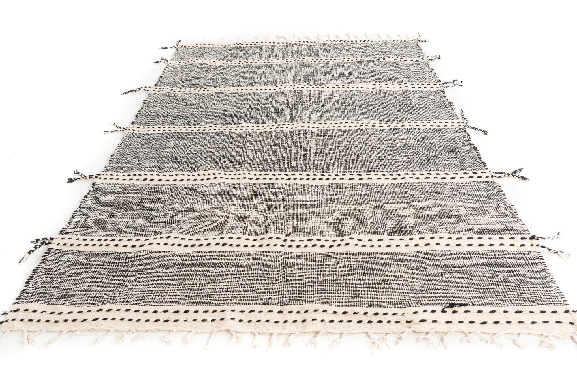 6' 5 x 9' 3 Hand Knotted Moroccan Wool Rug