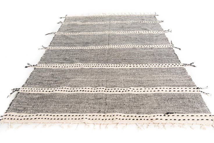 Detail image of 6' 5 x 9' 3 Hand Knotted Moroccan Wool Rug