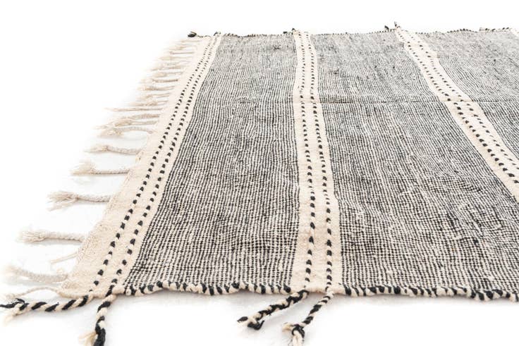 Detail image of 6' 5 x 9' 3 Hand Knotted Moroccan Wool Rug