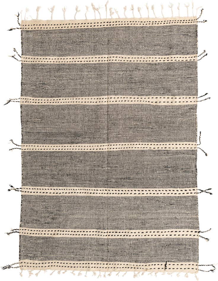 Detail image of 6' 5 x 9' 3 Hand Knotted Moroccan Wool Rug