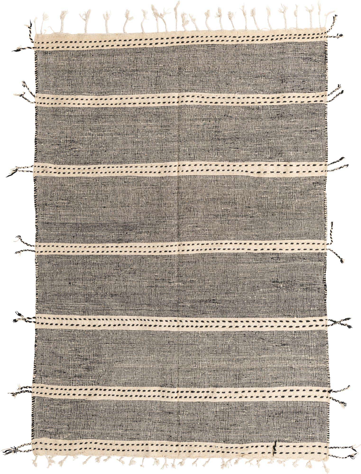 6' 5 x 9' 3 Hand Knotted Moroccan Wool Rug