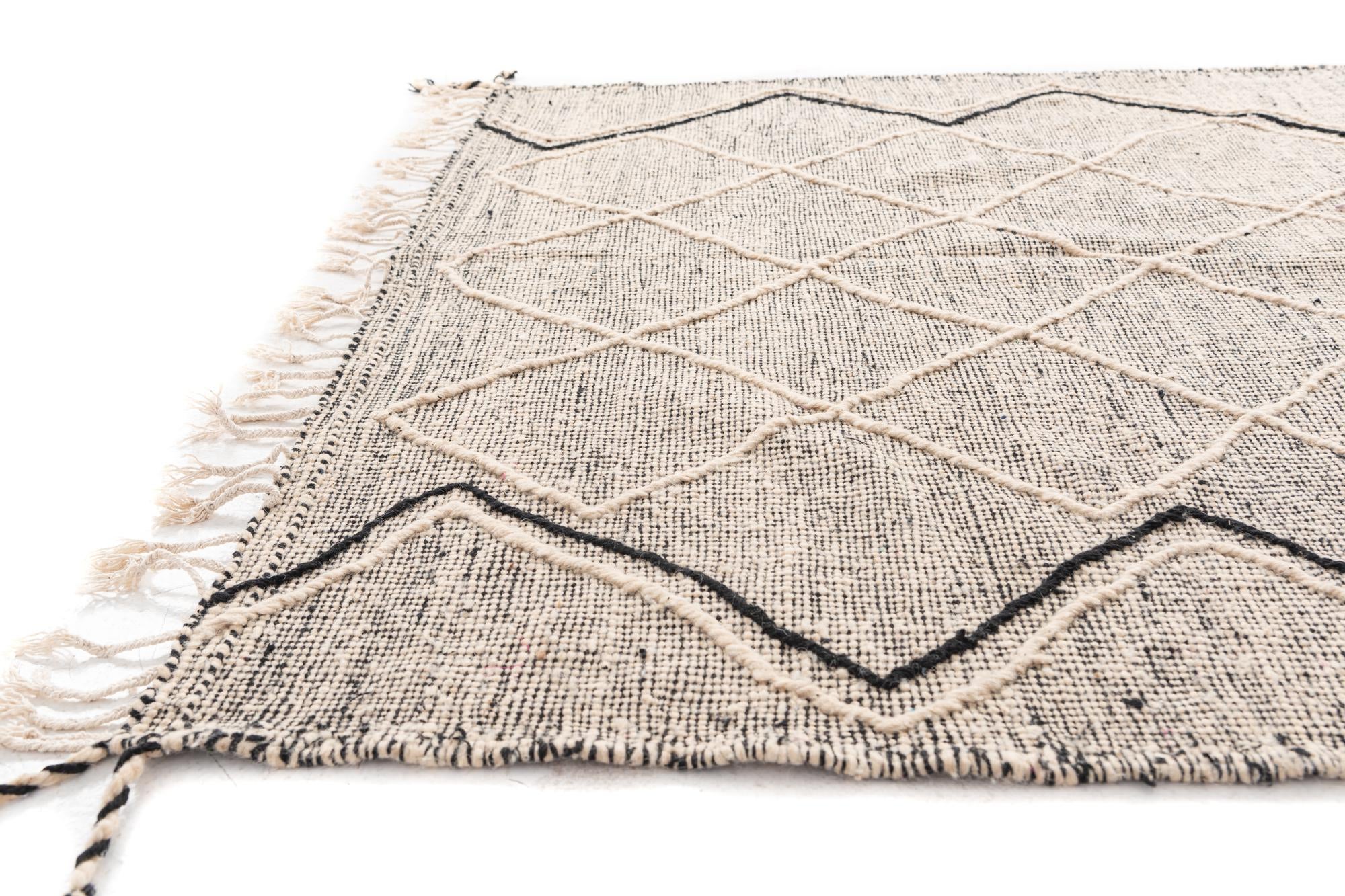 6' x 9' 10 Hand Knotted Moroccan Wool Rug