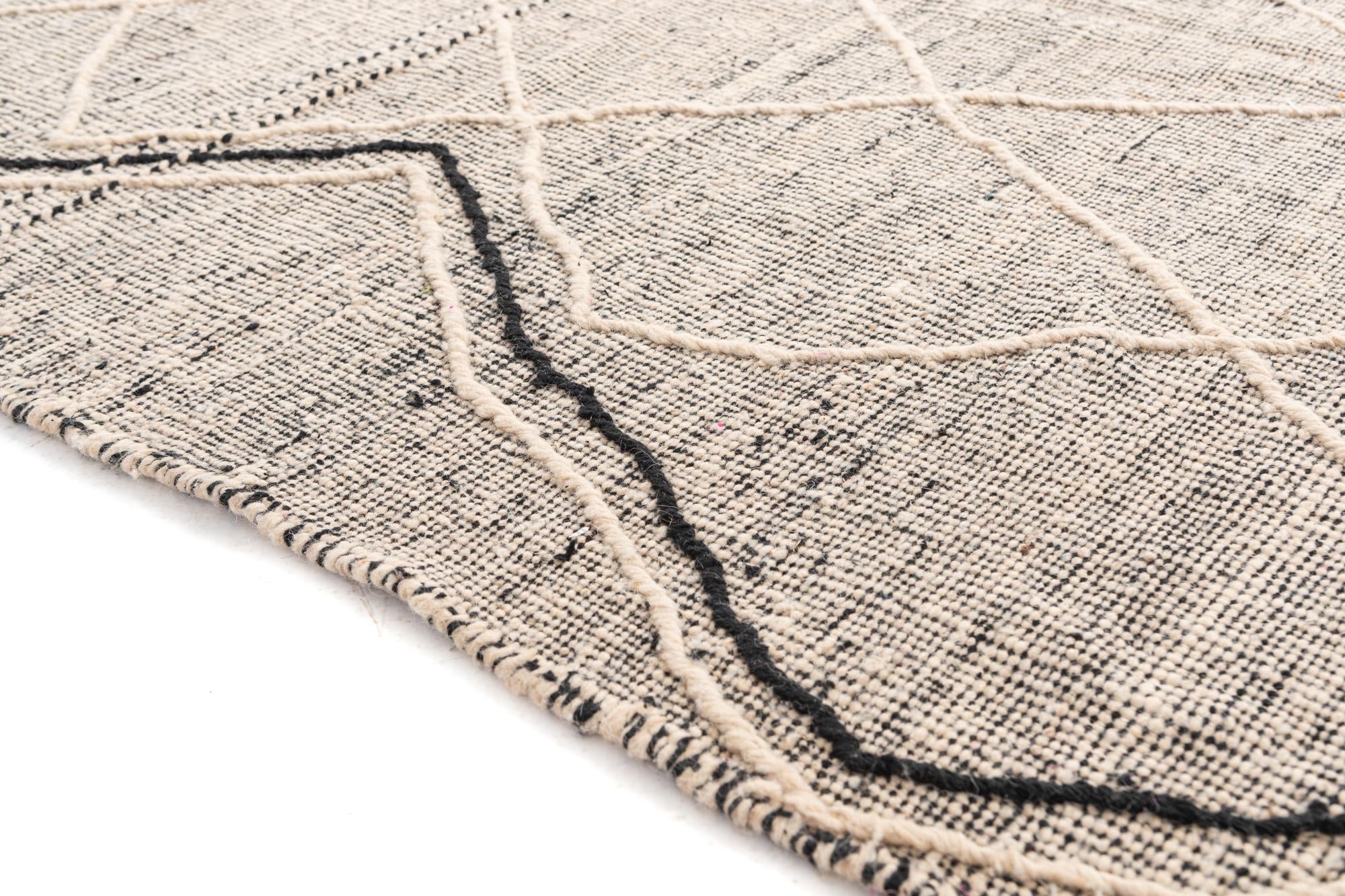 6' x 9' 10 Hand Knotted Moroccan Wool Rug