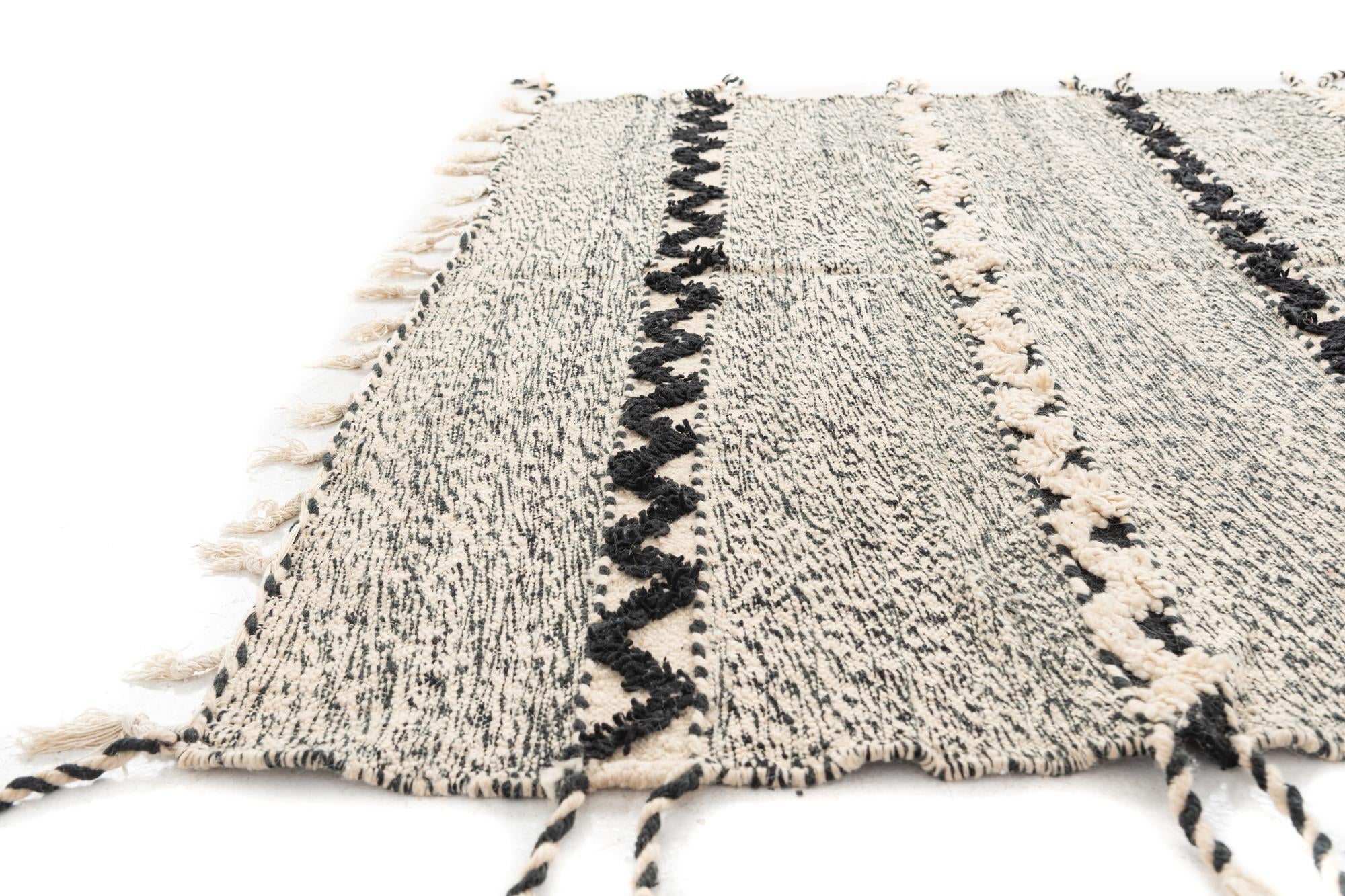 6' 5 x 10' Hand Knotted Moroccan Wool Rug