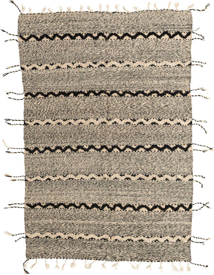 Detail image of 6' 5 x 10' Hand Knotted Moroccan Wool Rug