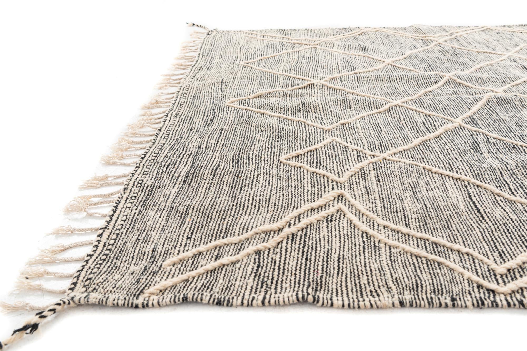 6' 5 x 10' 3 Hand Knotted Moroccan Wool Rug