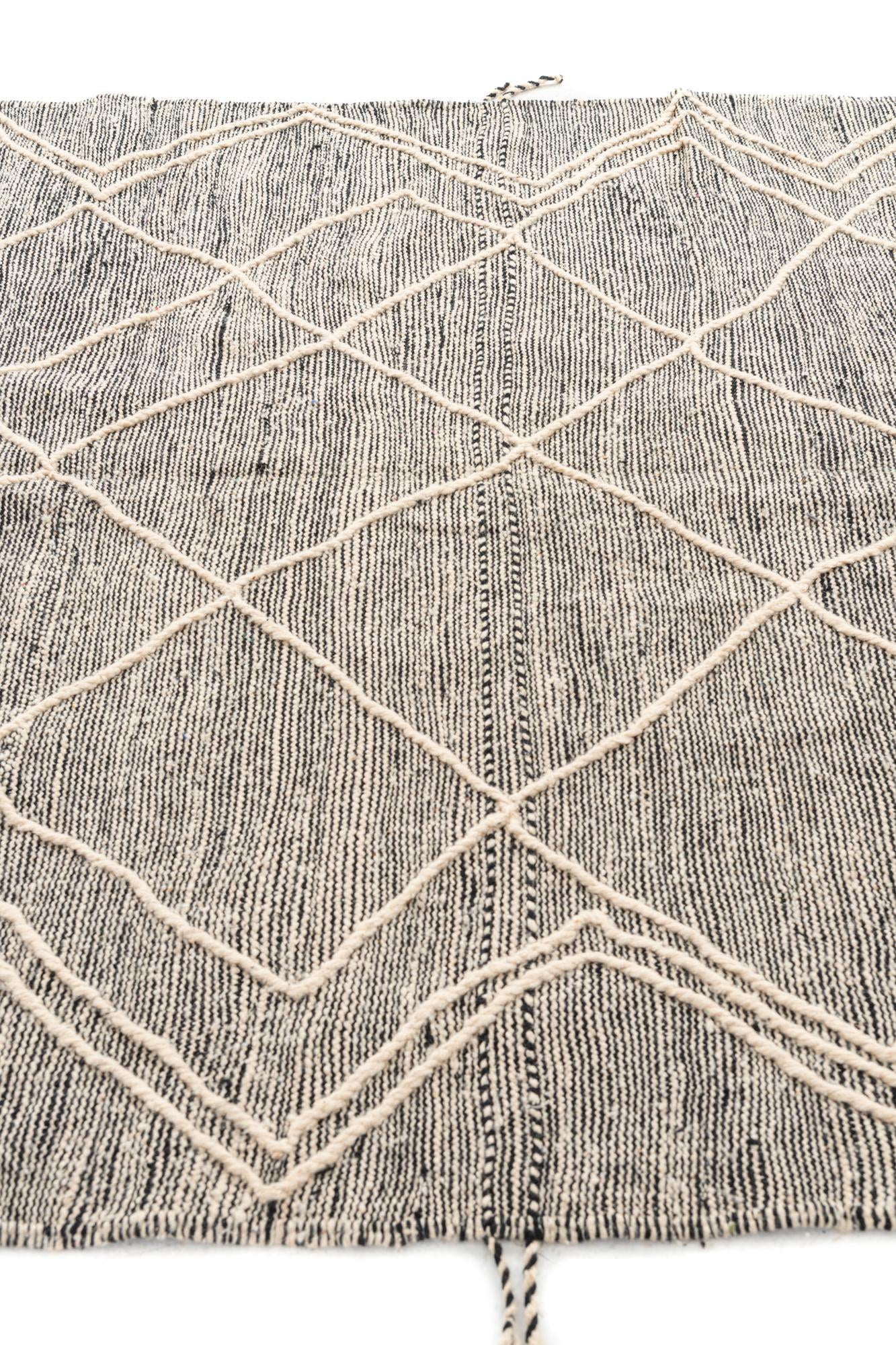 6' 5 x 10' 3 Hand Knotted Moroccan Wool Rug