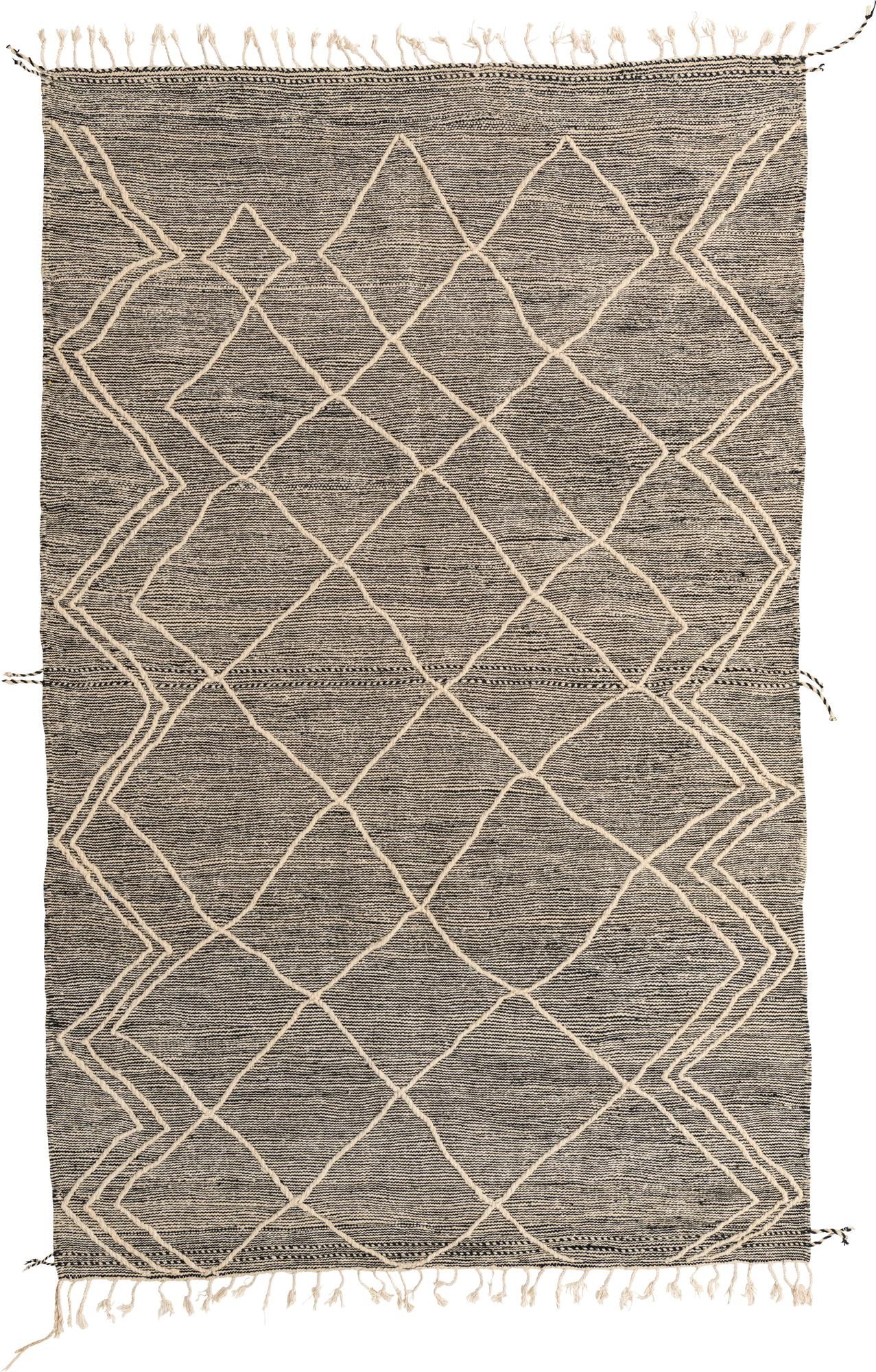 6' 5 x 10' 3 Hand Knotted Moroccan Wool Rug
