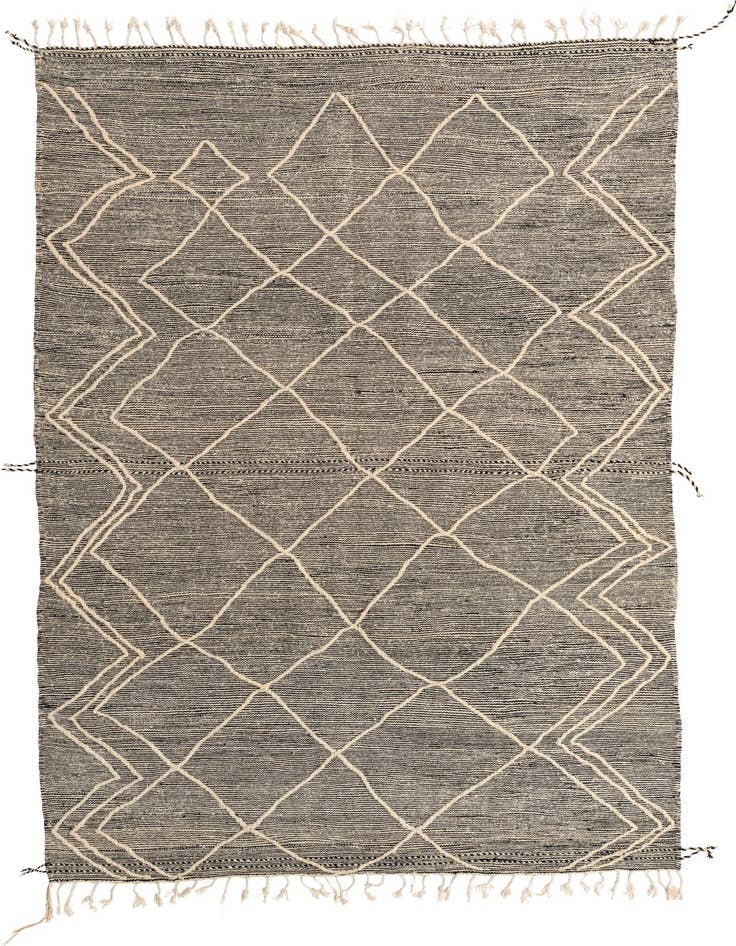 Detail image of 6' 5 x 10' 3 Hand Knotted Moroccan Wool Rug