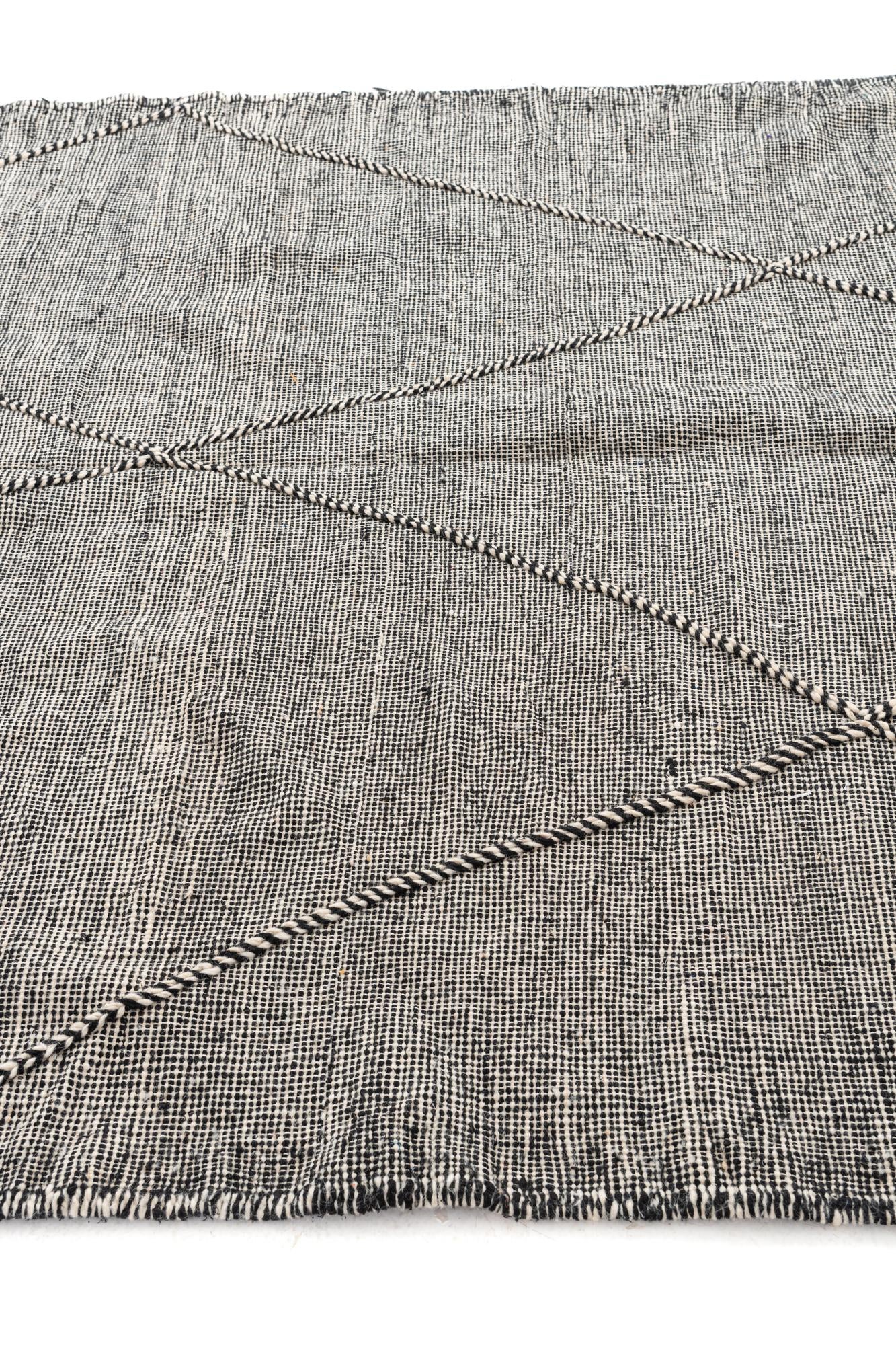 6' 7 x 9' 9 Hand Knotted Moroccan Wool Rug