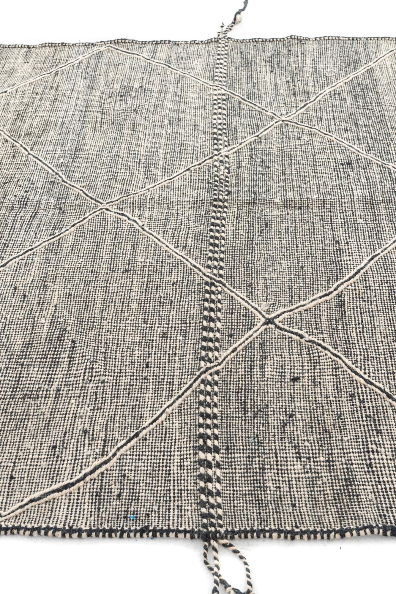 6' 9 x 10' 4 Hand Knotted Moroccan Wool Rug