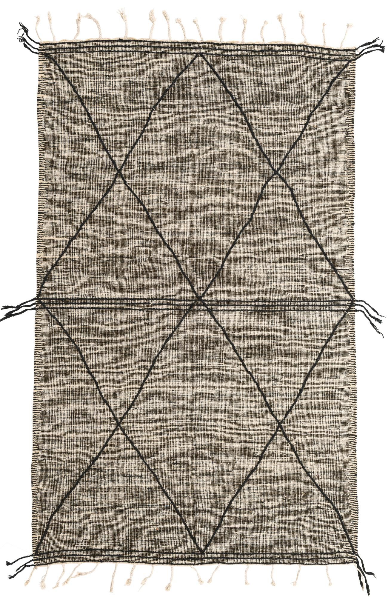 6' 3 x 10' 2 Hand Knotted Moroccan Wool Rug