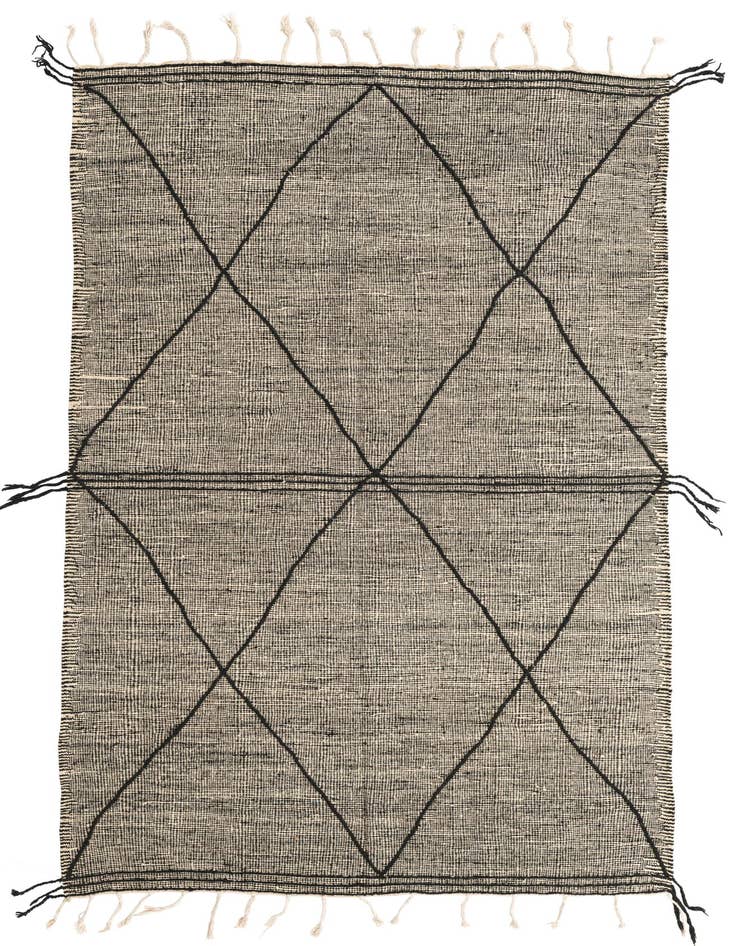 Detail image of 6' 3 x 10' 2 Hand Knotted Moroccan Wool Rug