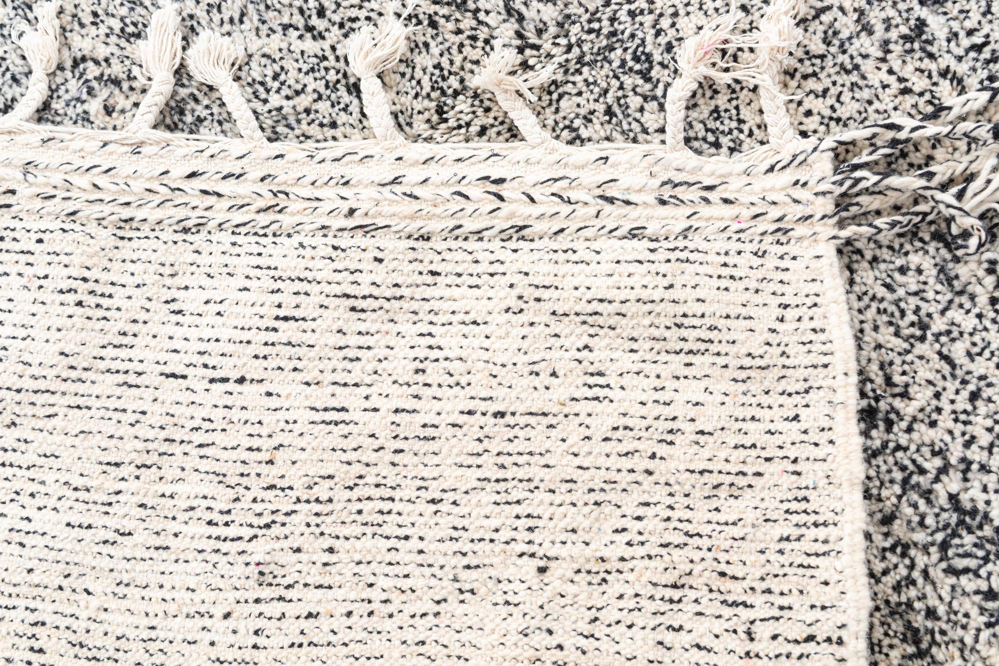 6' 9 x 9' 5 Hand Knotted Moroccan Wool Rug