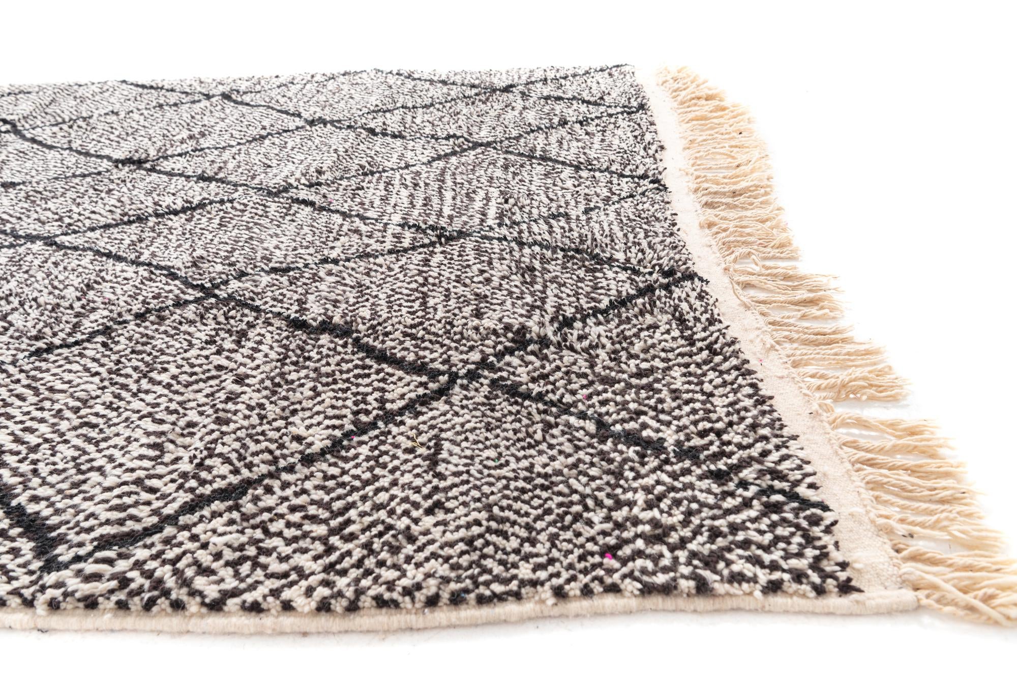 6' 10 x 10' 2 Hand Knotted Moroccan Wool Rug