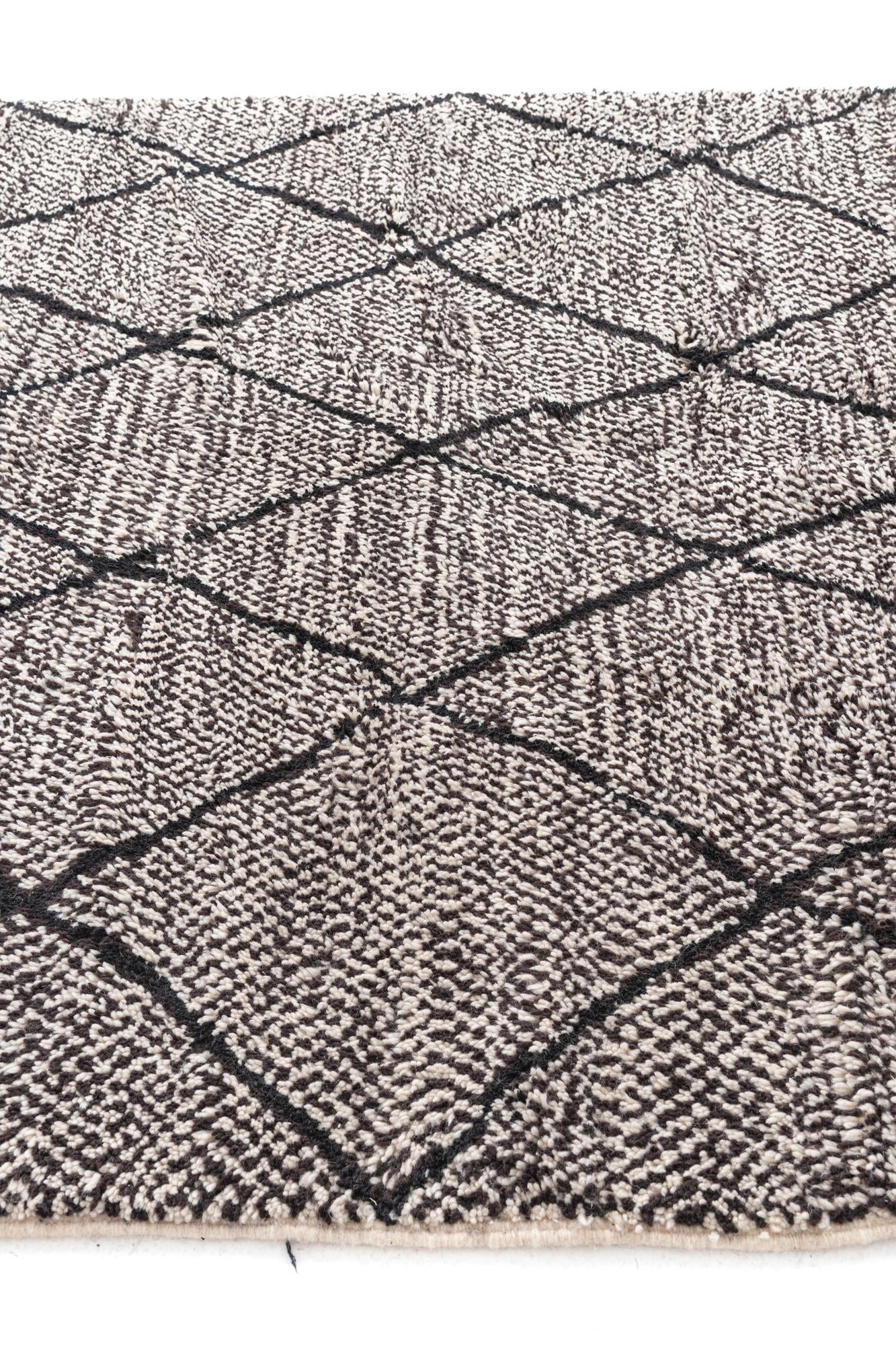 6' 10 x 10' 2 Hand Knotted Moroccan Wool Rug