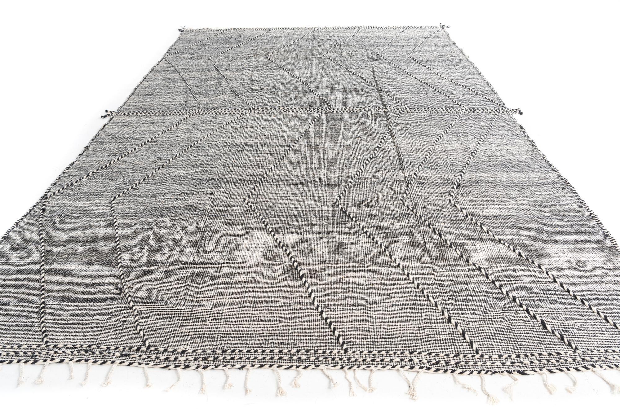 9' 2 x 13' 6 Hand Knotted Moroccan Wool Rug
