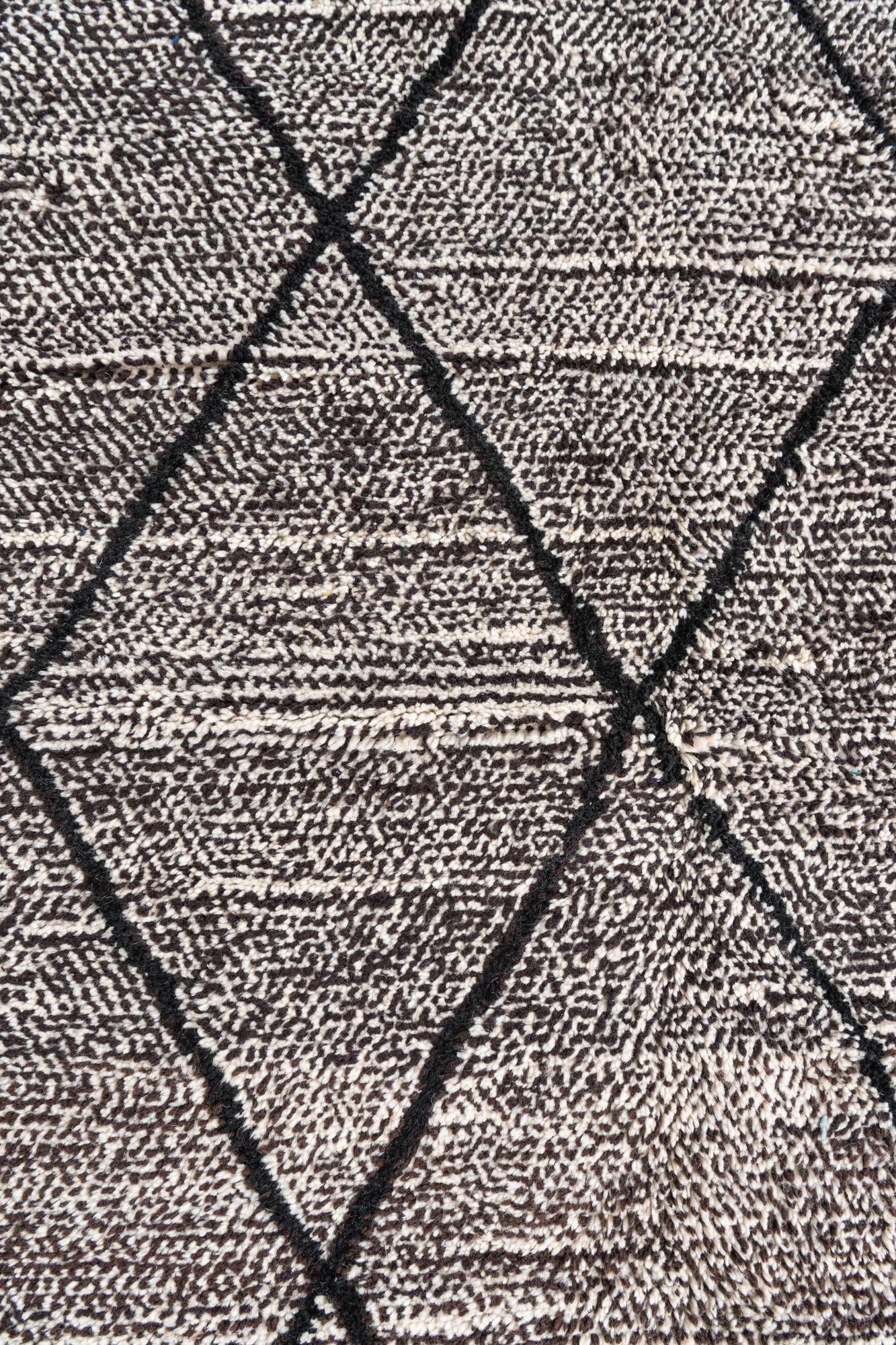 6' 6 x 10' Hand Knotted Moroccan Wool Rug