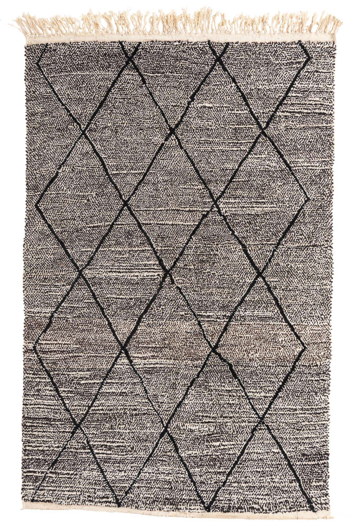 6' 6 x 10' Hand Knotted Moroccan Wool Rug