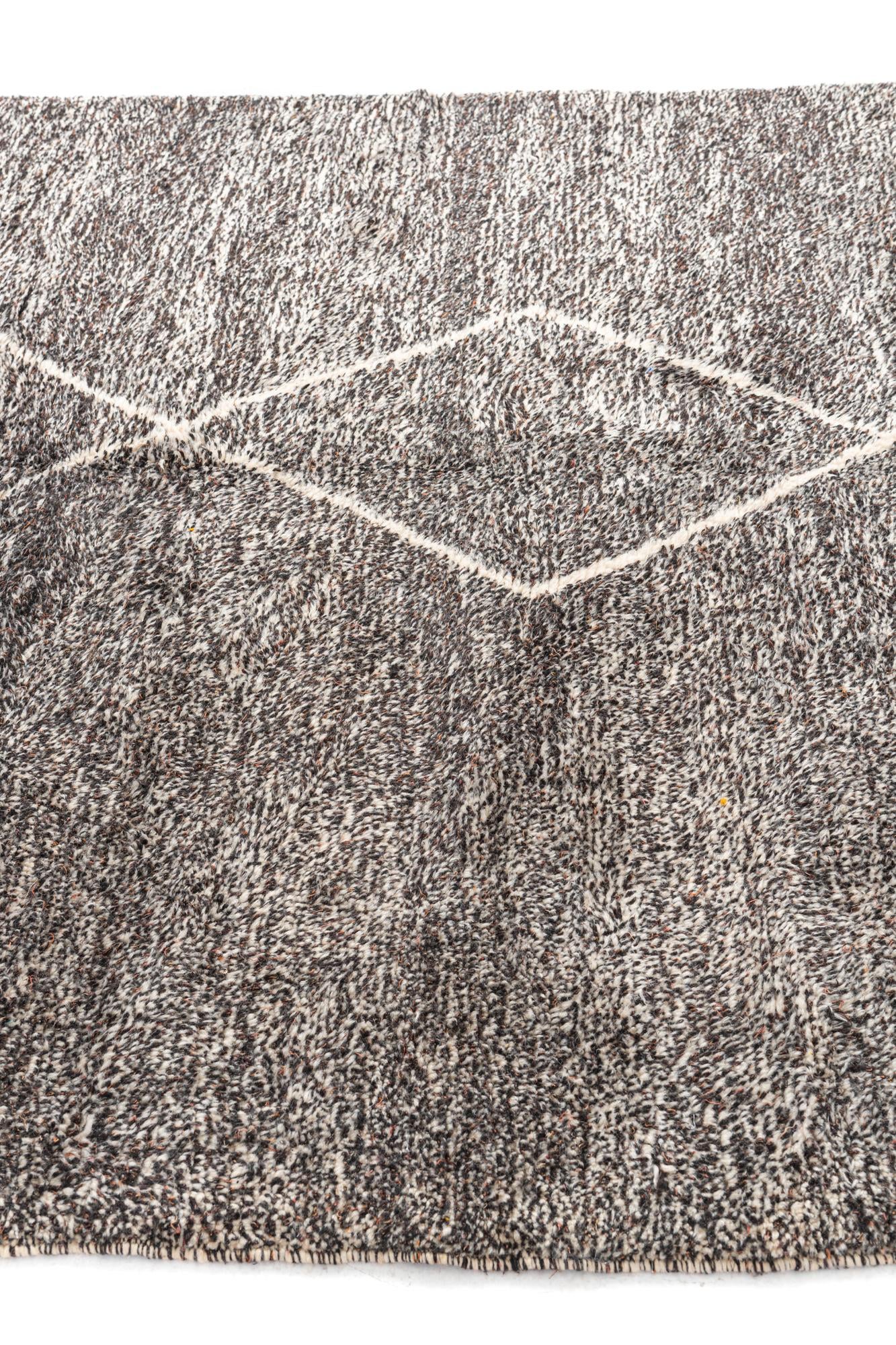 7' x 9' 3 Hand Knotted Moroccan Wool Rug