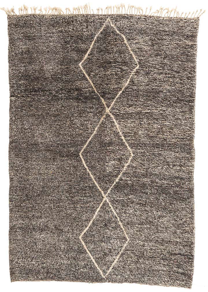 7' x 9' 3 Hand Knotted Moroccan Wool Rug