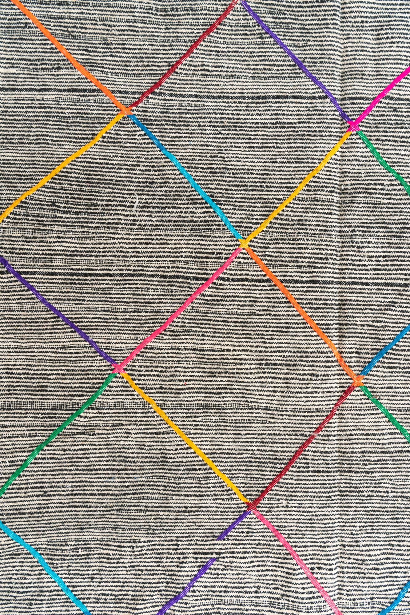 4' 9 x 7' 7 Hand Knotted Moroccan Wool Rug
