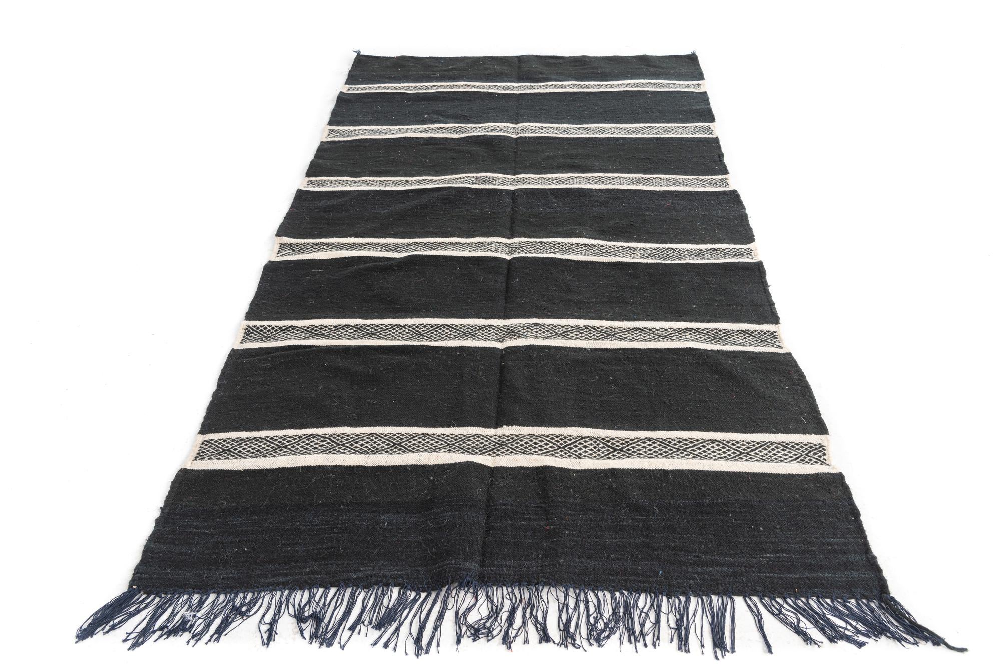 4' 7 x 8' 2 Hand Knotted Moroccan Wool Rug