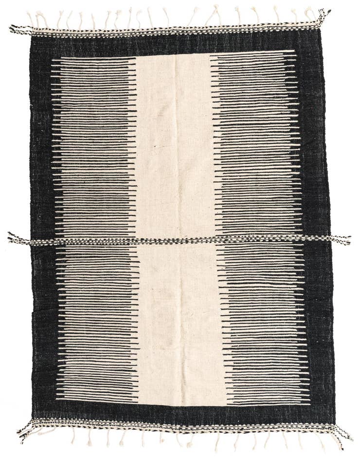 Detail image of 7' 4 x 11' 3 Hand Knotted Moroccan Wool Rug