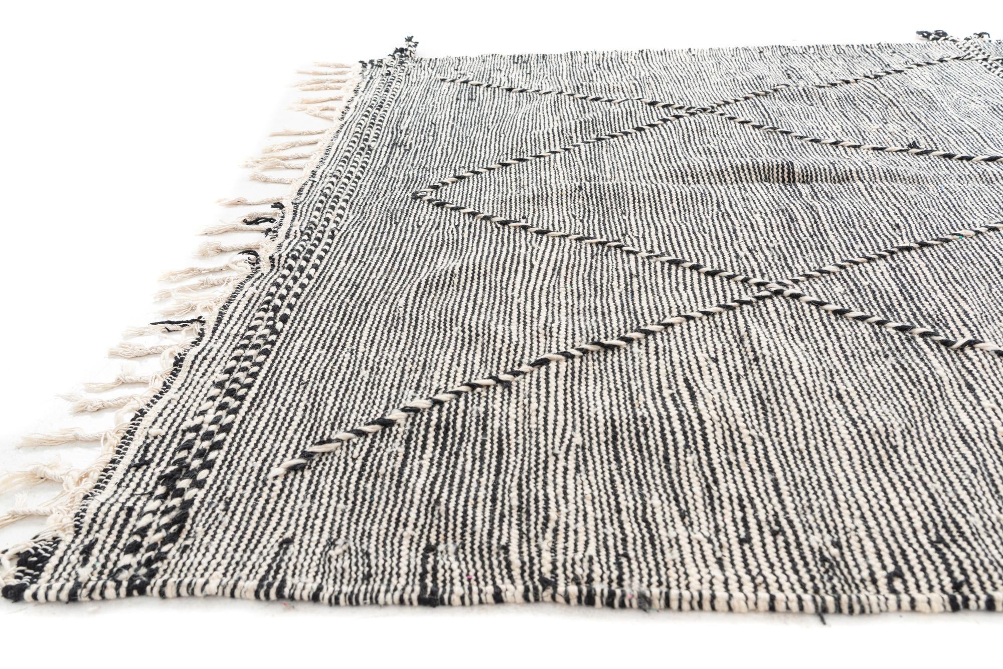 6' 6 x 10' 4 Hand Knotted Moroccan Wool Rug