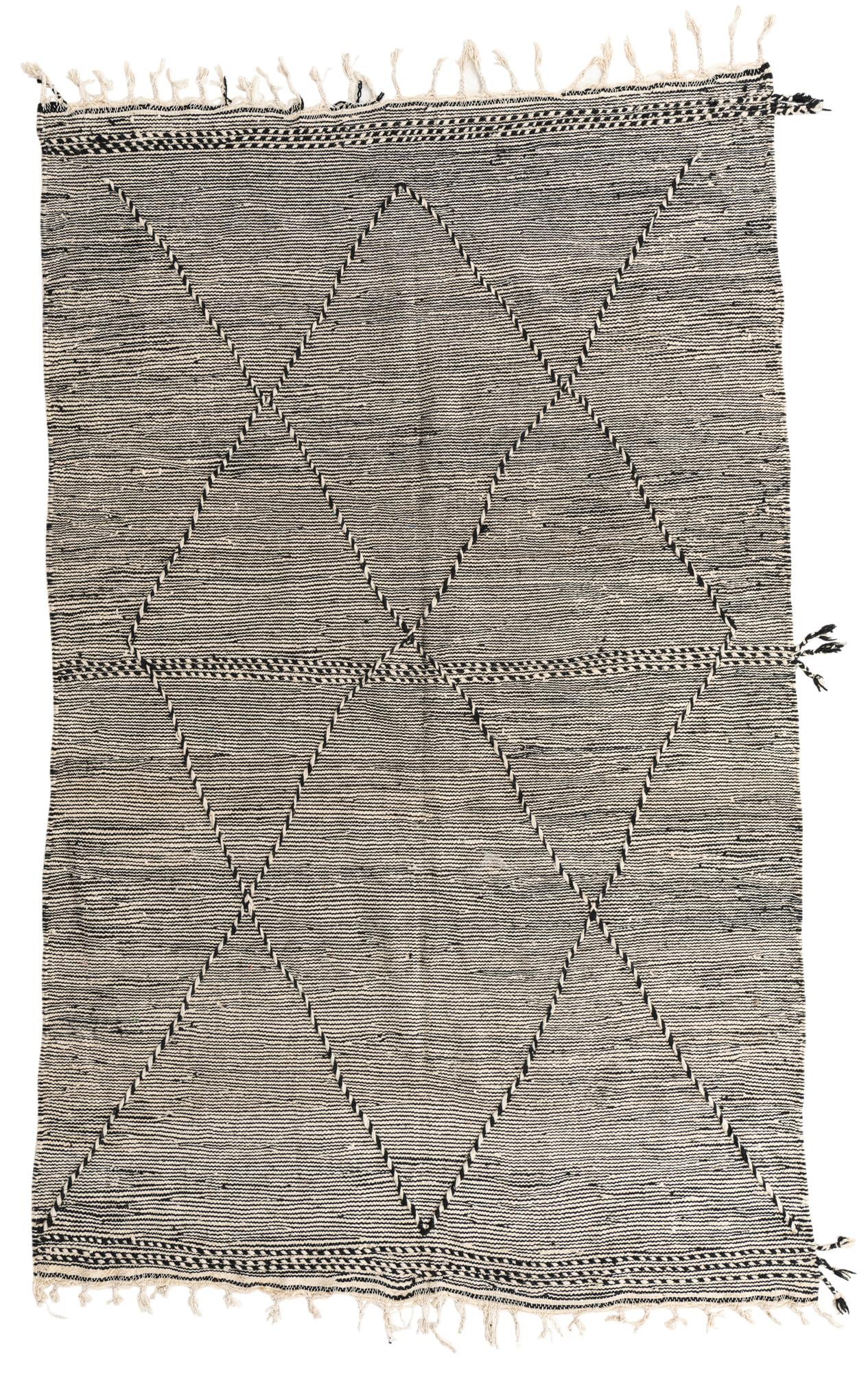 6' 6 x 10' 4 Hand Knotted Moroccan Wool Rug