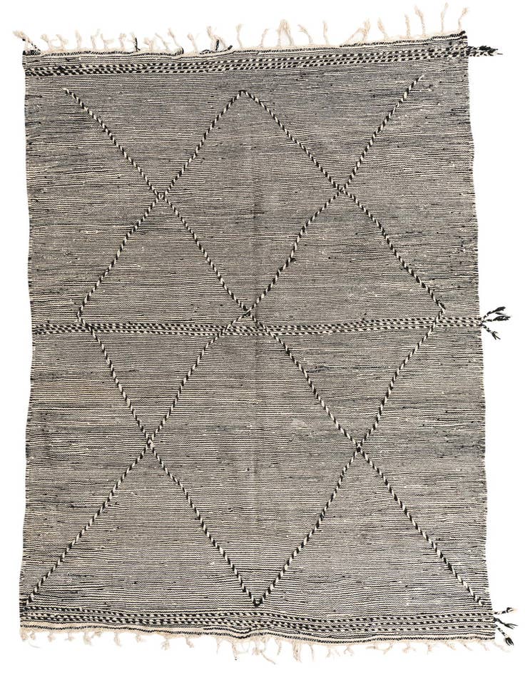 Detail image of 6' 6 x 10' 4 Hand Knotted Moroccan Wool Rug