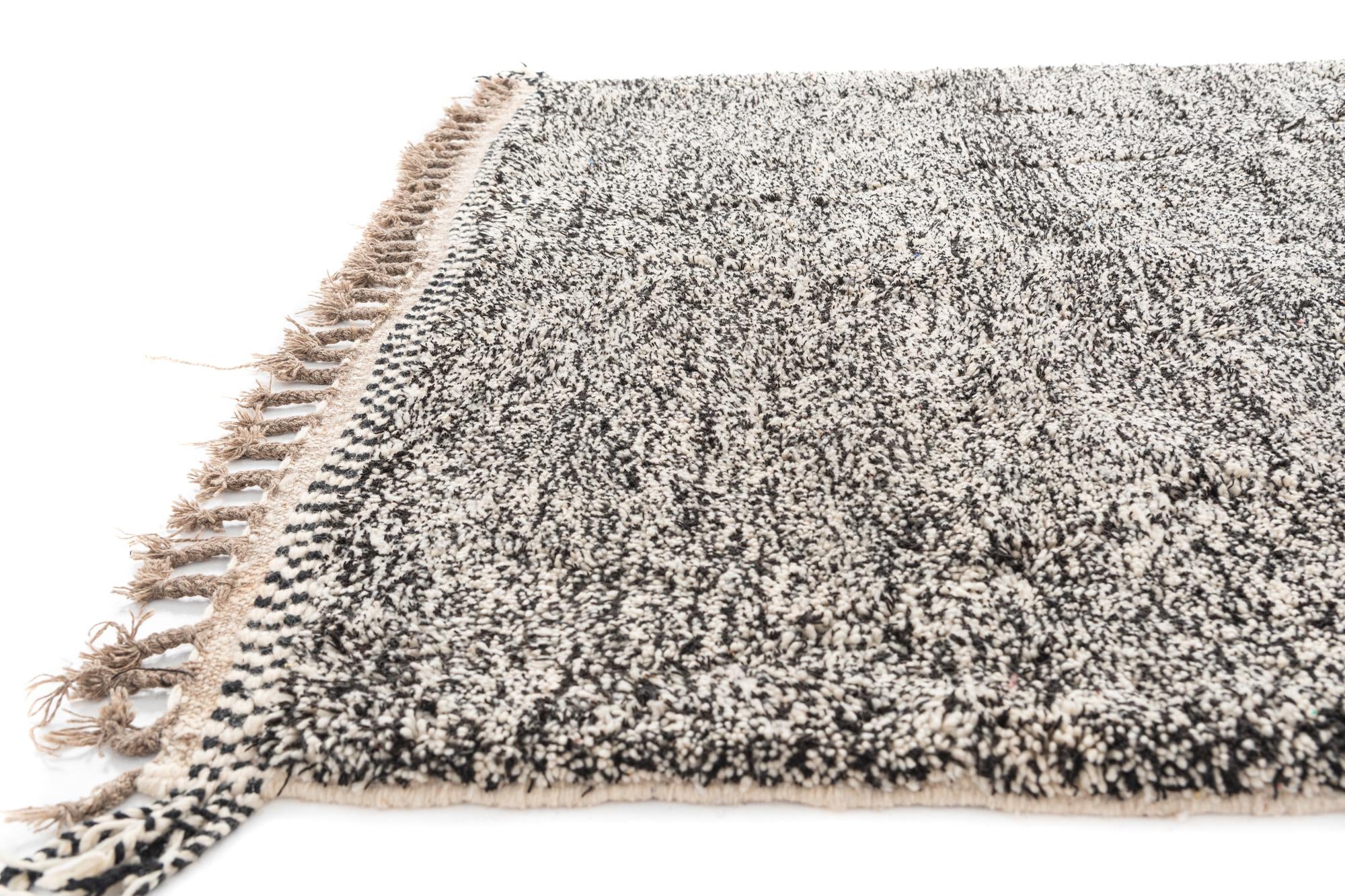 6' 9 x 9' 7 Hand Knotted Moroccan Wool Rug