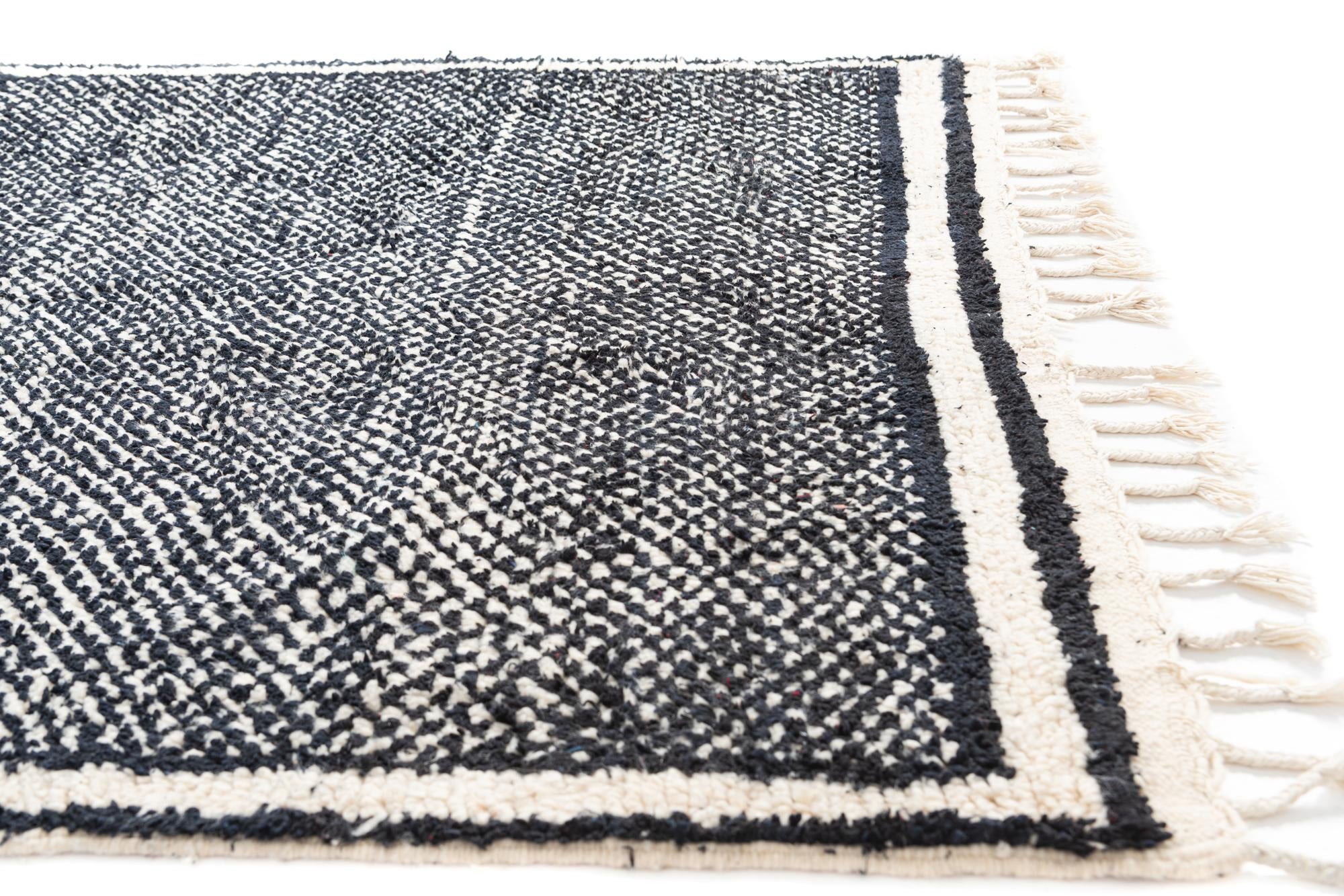 5' x 8' 9 Hand Knotted Moroccan Wool Rug