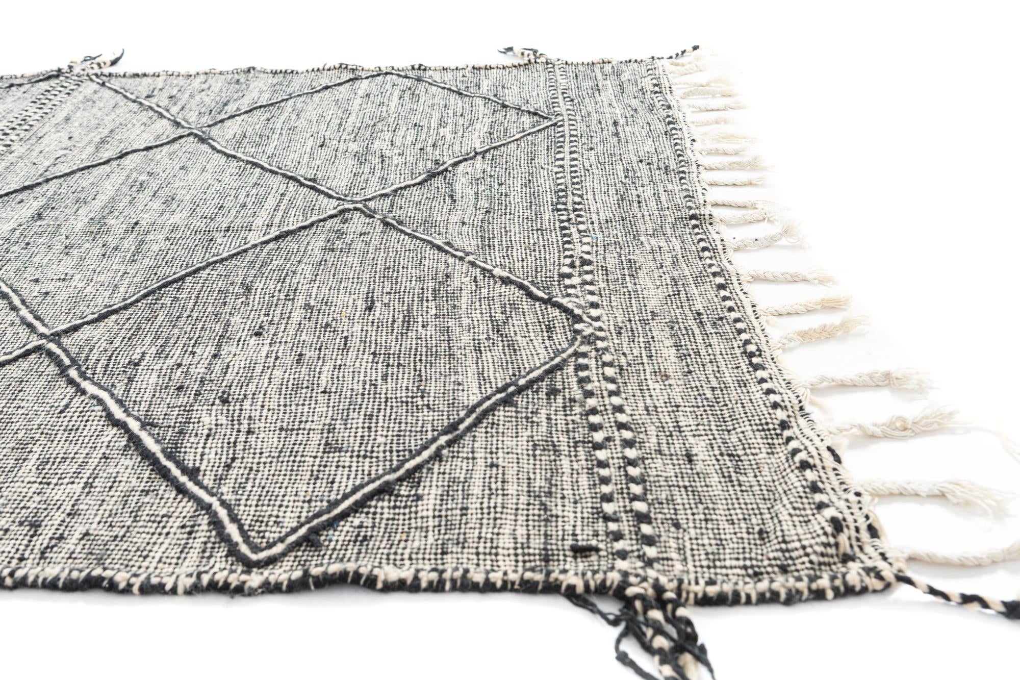 5' x 8' Hand Knotted Moroccan Wool Rug